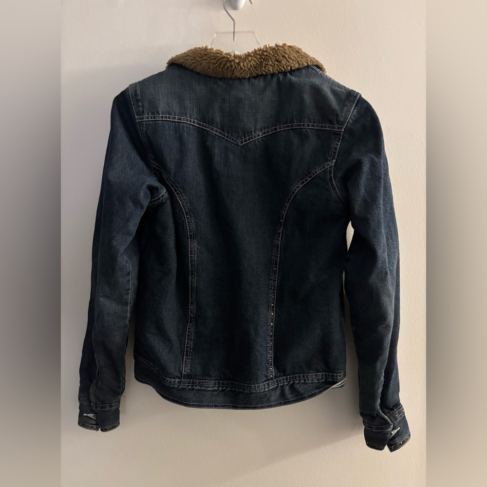 Vintage Wrangler Denim Coat with bling size Medium - Picture 3 of 8
